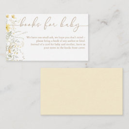 Golden Blommigt | Wildblomma Bokar för Baby Tilläggskort