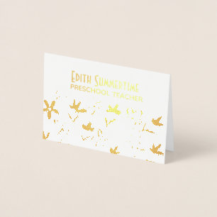 Golden-blommor Folierat Kort
