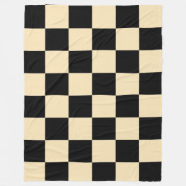 Golden Blonde with Black Square Style Fleecefilt