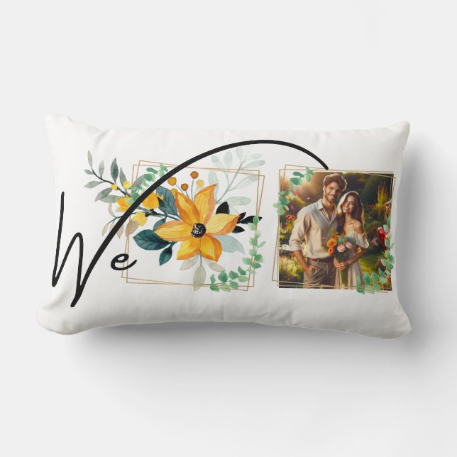 Golden Bloom Anpassningsbar par lumbar Lumbarkudde (Framsida)