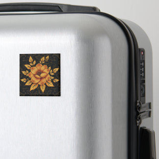 Golden Bloom Floral Magnet