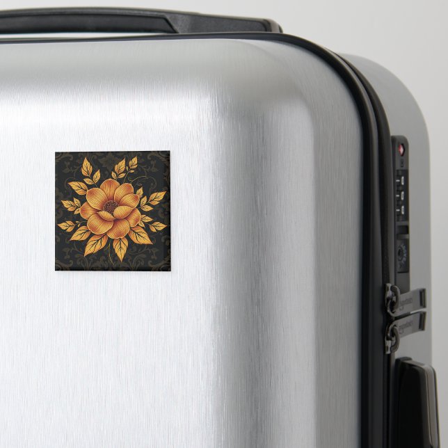 Golden Bloom Floral Magnet (In Situ (Luggage))