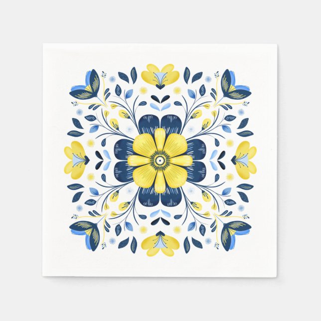 Golden Bloom Harmony Pappersservett (Framsidan)