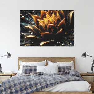 Golden Bloom i Twilight-djupet Canvastryck
