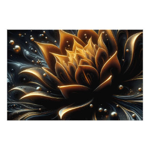 Golden Bloom i Twilight-djupet Fototryck