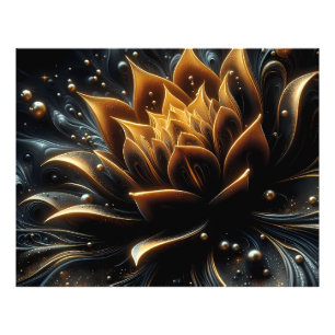 Golden Bloom i Twilight-djupet Fototryck