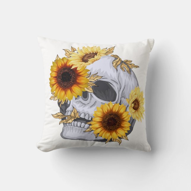 GOLDEN BLOOM SKULL KUDDE (Framsida)