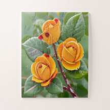 Golden Bloom Trio | Gul Ros Botanisk