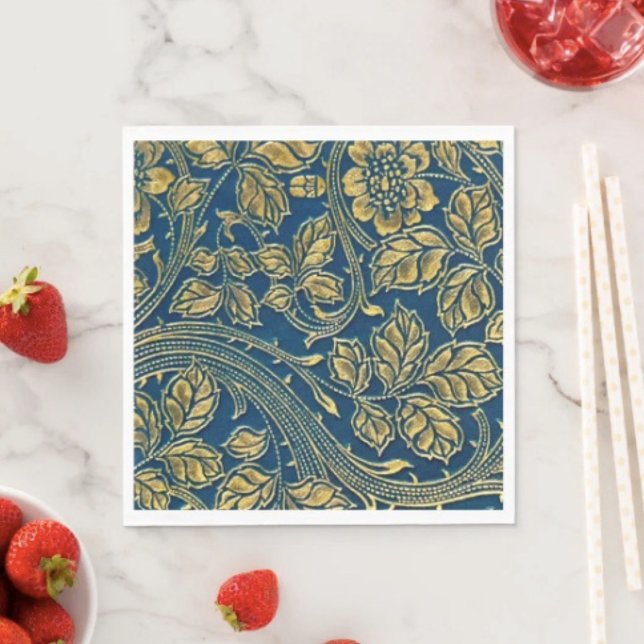 Golden Blossom Elegans Pappersservett  (Napkins - coined or standard napkin sold in quantities of 50. )