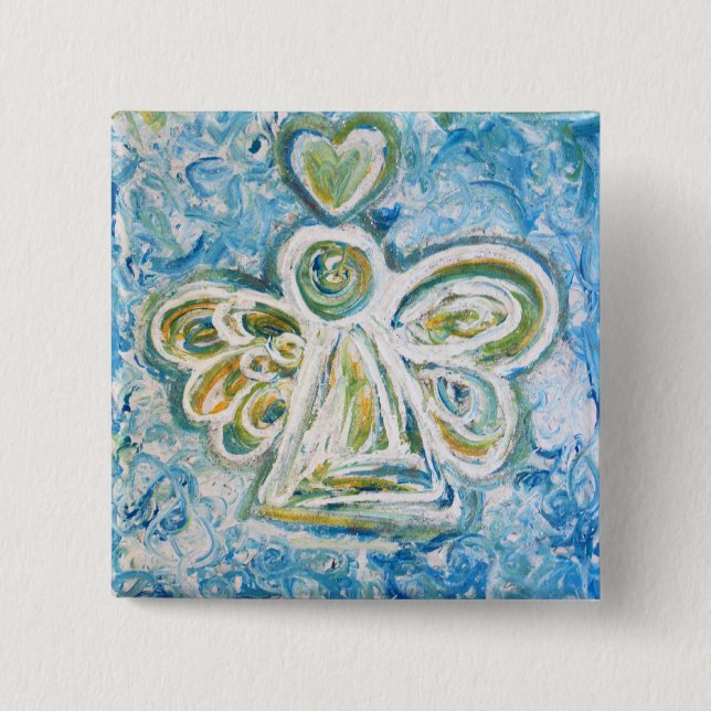 Golden Blue Angel Button Knapp (Framsida)