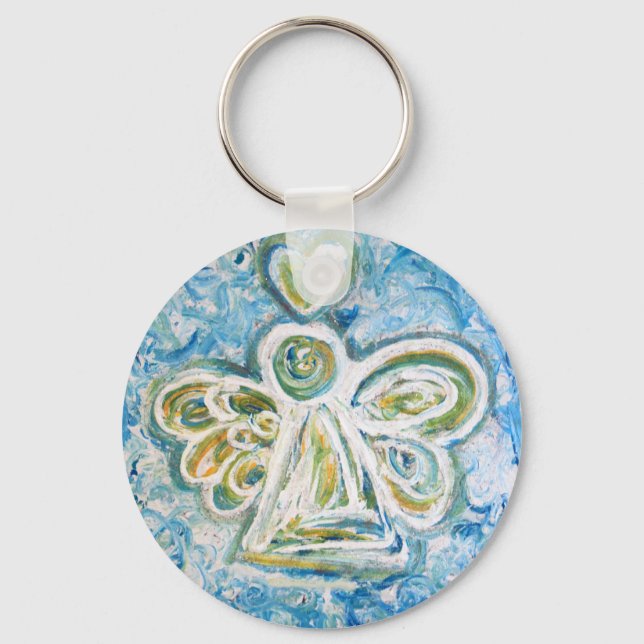 Golden Blue Angel Keychain Nyckelring (Framsida)