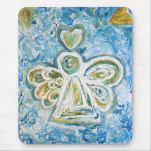 Golden Blue Angel Mousepad Musmatta