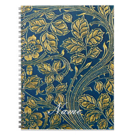 Golden Blue Elegance Anteckningsbok