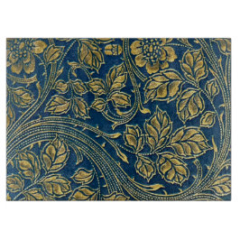 Golden Blue Elegance Cutting Board