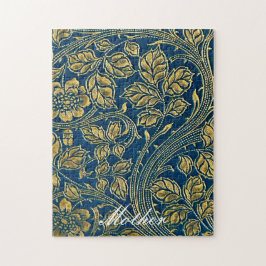 Golden Blue Elegance Puzzle Pussel