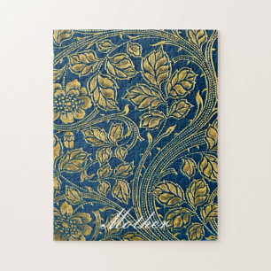 Golden Blue Elegance Puzzle Pussel