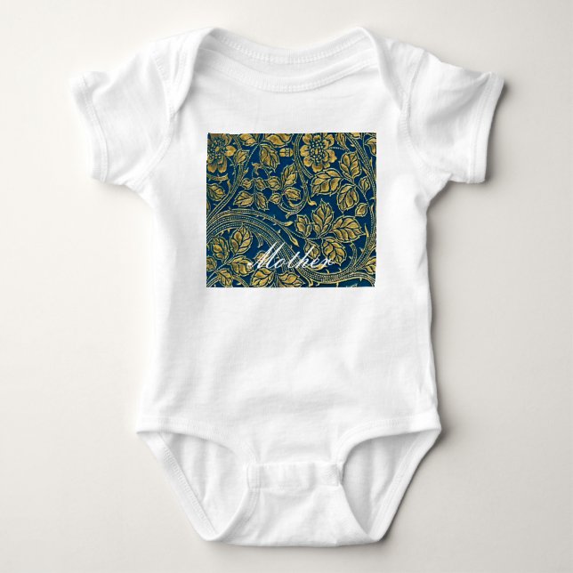 Golden Blue Elegance T Shirt (Framsida)