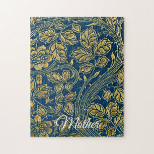 Golden Blue Elegans Pussel