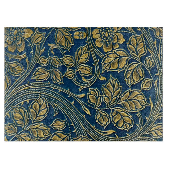 Golden Blue Elegans Skärbräda (Framsidan)