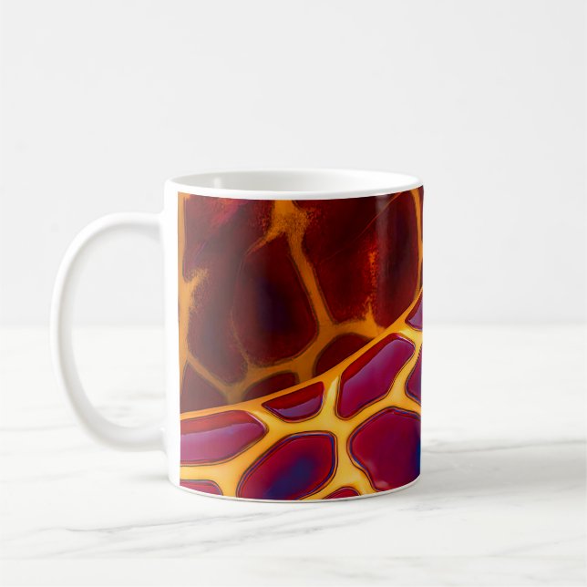 Golden Blue Giraffes Kaffemugg (Vänster)