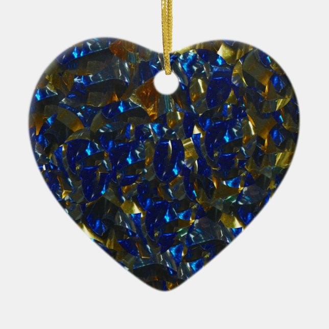 Golden Blue Heart Ornament (Framsidan)