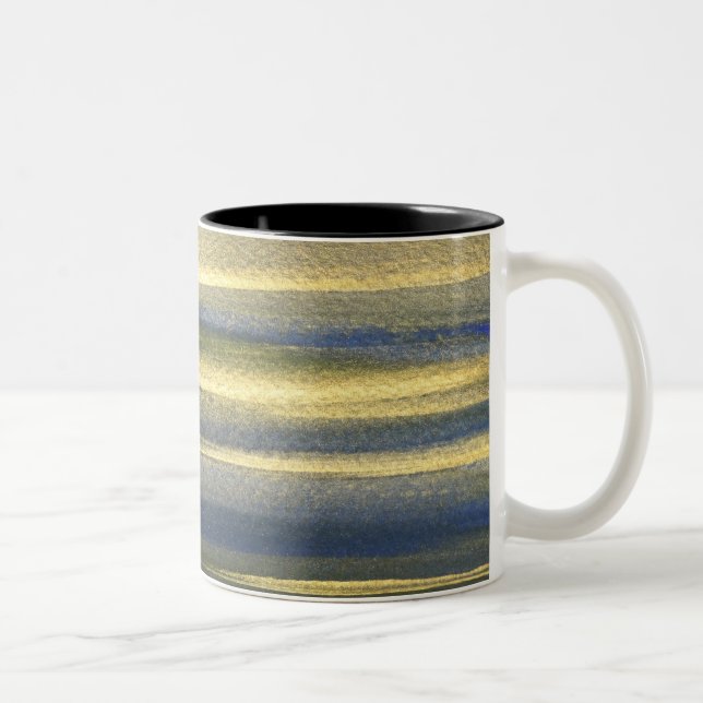 Golden Blue Linjer Black 325 ml Two-Tone Mugg (Höger)