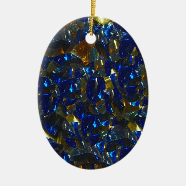 Golden Blue Oval Ornament (Framsidan)