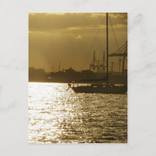 Golden Boat Light Vykort