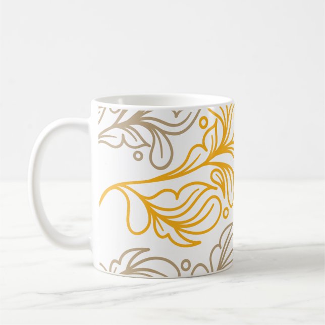 Golden Boho Löv Design Kaffemugg (Vänster)