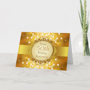 Golden Bokeh 50-årsjubileumskort Kort