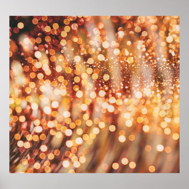 Golden Bokeh: Vintage Light Play Poster (Framsidan)