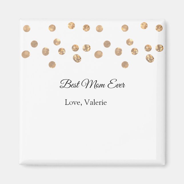 Golden bollar glitter, det bästa mamma som någonsi magnet (Framsidan)