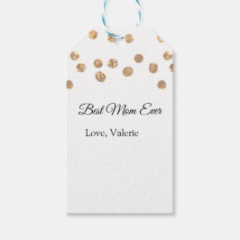 Golden bollar glitter, det bästa mamma som någonsi presentetikett