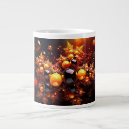 Golden Bollar och Stars Fractal Jumbo Mugg