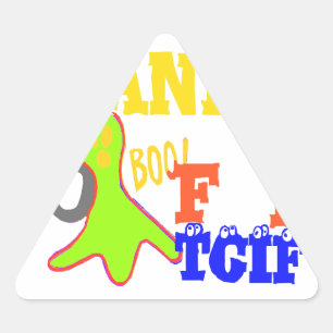 Golden Boo! Girly TGIF tackar Gud för Fredag Hakun Triangelformat Klistermärke