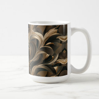Golden Botanical Flow Elegant   Kaffemugg