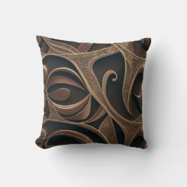 Golden Botanical Flow Elegant   Kudde