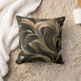 Golden Botanical Flow Elegant Kudde