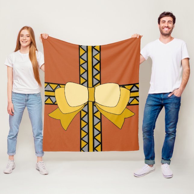 Golden Bow Fleece Blanket (På plats)