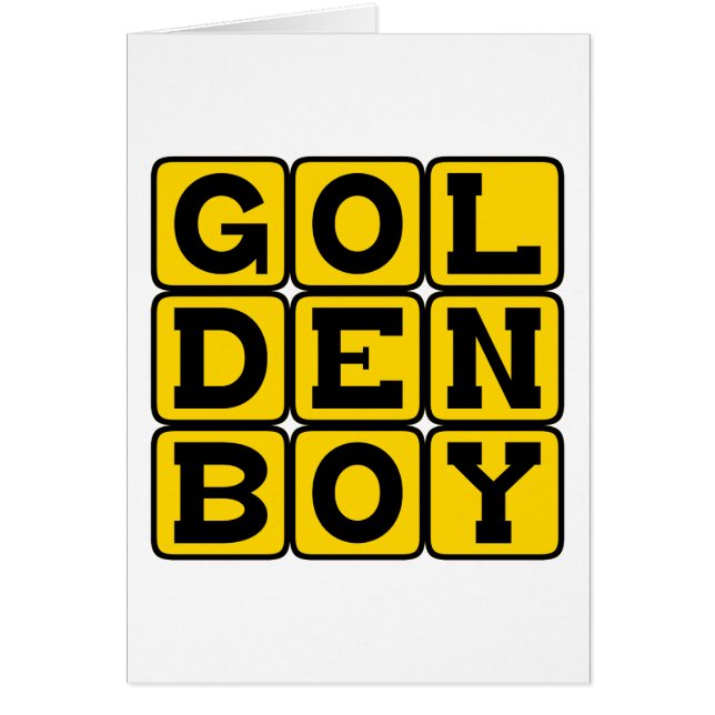 Golden Boy Hälsningskort (Framsidan)