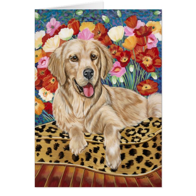 Golden Boy Retriever Hälsningskort (Framsidan)