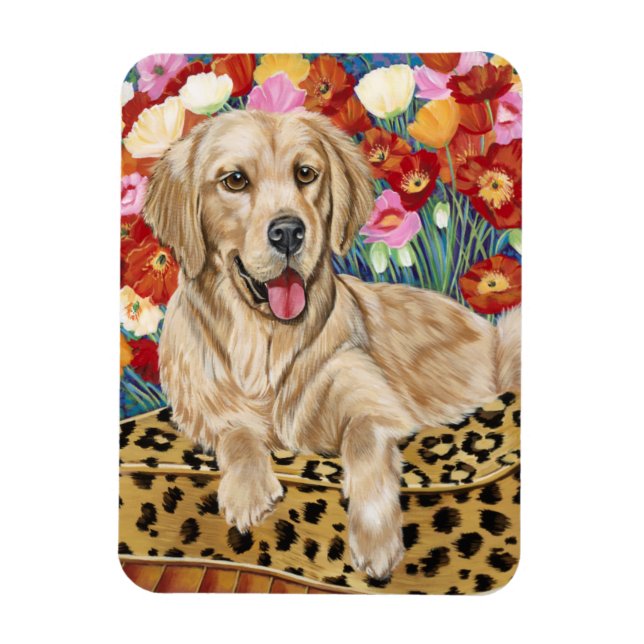 Golden Boy Retriever Magnet (Vertikal)