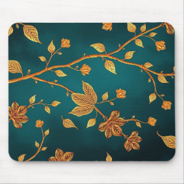 Golden Branches Elegance Mouse Pad Musmatta