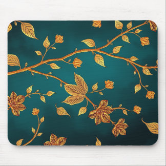 Golden Branches Elegance Mouse Pad Musmatta