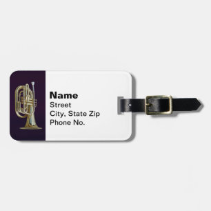 Golden Brass Euphonium Bagagebricka