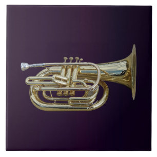 Golden Brass Euphonium Kakelplatta