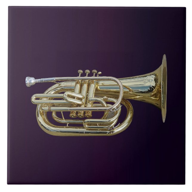 Golden Brass Euphonium Kakelplatta (Framsidan)