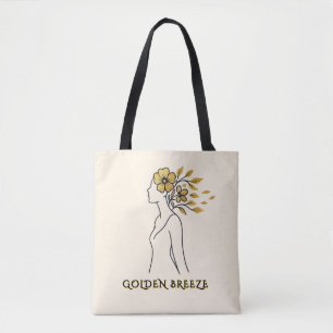 Golden Breeze - Flytande minimalistisk Silhouette Tygkasse