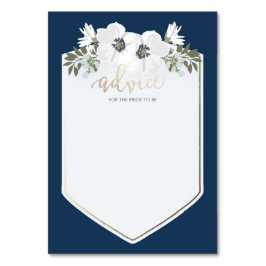 Golden Bride Advice Card Bordsnummer