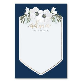 Golden Bride Advice Card Bordsnummer